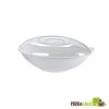 Recyclable Clear Lid for Bio 'n' Chic - Oval Sugarcane Bowl - 10.6 x 6.2 in. - 44oz