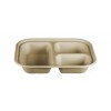 Compostable Wheatstraw 3-Compartment Tray