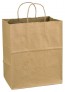 100% Recycled Paper Shopping Bags, 10" x 7" x 12"