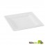 Square White Sugarcane Plate - 7.8 in. 