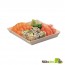 Samurai - Square Wooden Dish - 5.2 in.