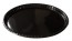 12" Black Elegance High Gloss Coated Corrugated Paper Catering / Deli / Party Tray