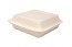 9" 3-Compartment Solo Bare Sugarcane Biodegradable Take Out Container Hinged Clamshell, Compostable, Ivory