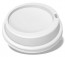Ecotainer 10 / 12 / 16 / 20 oz. PET Dome Lids for Biodegradable Hot Cups / Coffee Cups, White
