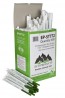 7.75" Wrapped Green Corn Plastic Straws