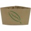 Ecotainer 100% Recycled Kraft Coffee Sleeve w/ Leaf Print, Compostable, Natural Kraft