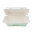 9" x 6" x 3" Bagasse Hoagie lunch box