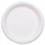 8 3/4" Round Stalkmarket Biodegradable Plates Sugarcane, Compostable, Natural White