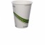 8 oz. EcoProducts Biodegradable Hot Cup with Green Stripe