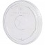 16 / 24 oz. Greenware Clear Flat Lid w/ Hole, Compostable