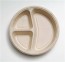 10" 3 Compartment Bamboo  plate 