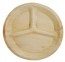 11" Compostable 3-Compartment Palm Plate