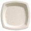 6 3/4" Square Solo Bare Bagasse Sugarcane Paper Plates, (6PSC-2050 ), Tree Free, Biodegradable Compostable, Natural White, Case of 1000