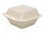 6" Solo Bare Sugarcane Biodegradable Take Out Container Hinged Clamshell, Compostable, Ivory