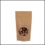 4" X 2" X 6" Kraft Window Stand-Up Zipper Pouch, Kraft
