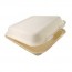 9.75" x 9.75" x 3" 1-Compartment Bagasse Lunchbox 